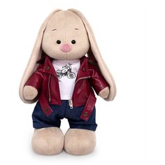Мягкая игрушка Зайка Ми в косухе и джинсах, 32 см, разноцветный