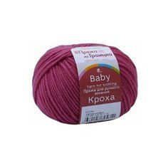 Пряжа для вязания Пряжа из Троицка Кроха (Baby) - 2 мотка 439 малиновый, 20% мериносовая шерсть, 80% акрил, 135м/50г Троицкая камвольная фабрика
