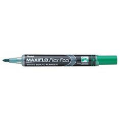 Маркер для доски Maxiflo, 1 - 5 мм, перо круглое, цвет: зеленый, Pentel