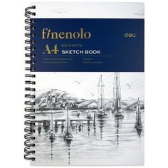 Альбом-блокнот для графики Finenolo 160г/м2 A4 (21х29.7см.) 60 листов - спираль по длинной стороне, твердая обложка