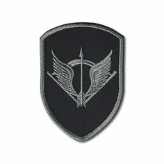 Нашивка ( Шеврон / Патч / Patch ) Тактическая ССО ( Силы Специальных Операций РФ ) (Черный / Термопленка) Atributica