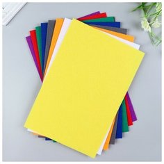 Набор фетра (жесткий) 1 мм 20х30 см 10 листов цв. ассорти Noname