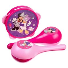 Музыкальные инструменты «Маракасы и бубен: Минни Маус», 3 предмета, цвет розовый Disney