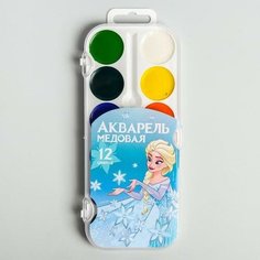 Акварель медовая «Эльза» Холодное сердце, 12 цветов, без кисти Disney