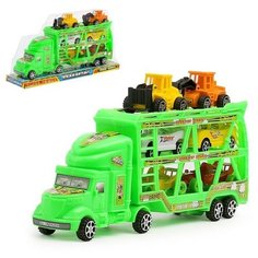 Грузовик инерционный «Автовоз» 3-х уровневый, с 6 машинами, цвета микс 1 Toy