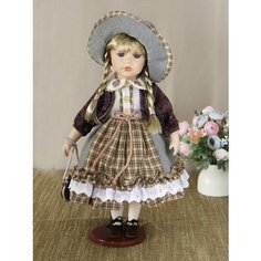 Кукла фарфоровая 16 на подставке Polly Dolls