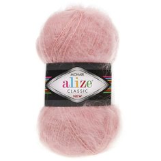 Пряжа Alize Mohair Classic New (Мохер Классик Нью) - 1 шт Цвет: 161 пудра 25% мохер, 24% шерсть, 51% акрил 100г 200м