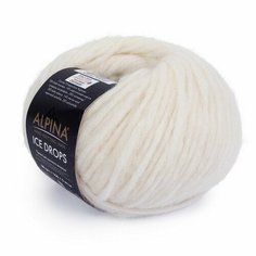 Пряжа ALPINA "ICE DROPS" 10 шт. в упак. цвет №01 молочный (ICE DROPS №01 молочный)