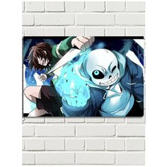 Картина по номерам игра Undertale (Санс) - 8199 Г 60x40