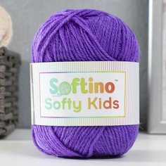 Пряжа 100% акрил "Softy Kids" 90м ±5м 50 гр цвет сине-фиолетовый (2 шт) нет бренда
