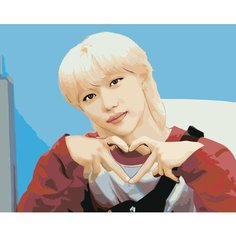 Картина по номерам на холсте с подрамником Живопись по номерам "Stray Kids Стрей Кидс: Феликс 8", Раскраска 40x50 см, Знаменитости