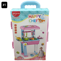 Игровой набор "Столик Чемоданчик" 2in1 Ролевые игрушки в Чемодане "Happy Chef, Happy Doctor, Happy Dresser, Happy Craftsman" Youjiahin