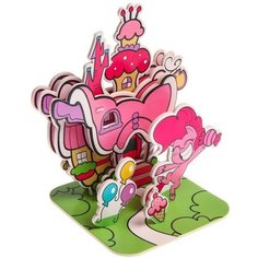 Картонные Hasbro 3D конструктор из пенокартона «Домик Пинки Пай», 2 листа, My Little Pony