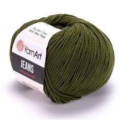 Пряжа Yarn-Art Jeans, 10 мотков (160м, 50гр), цвет 82 Хаки