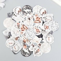 Наклейки для творчества "Волшебная зима" набор 46 шт 4,4х4,4х1,1 см