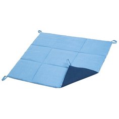 Игровой коврик 125x125 для большого вигвама из голубого льна с контрастными шторками Vam Vigvam