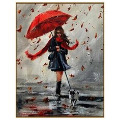Алмазная мозаика Под зонтом 30x40 см. Milato