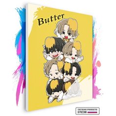 Картина по номерам на холсте BTS Butter Art, 80 х 120 см Красиво Красим