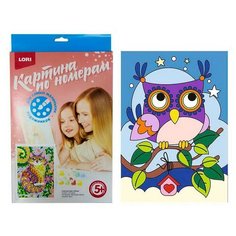Картина по номерам на картоне Совушка Lori