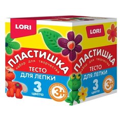 Пластишка Тесто для лепки Набор №16, 3цв. по 70 гр Lori