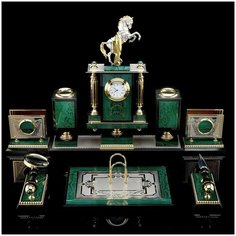 Настольный набор для руководителя "Конь с попоной". Златоуст Русь Великая