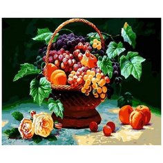 Paintboy Картина по номерам "Корзина с фруктами", размер 40 х 50 см