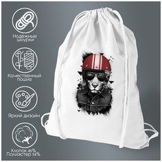 Сумка для обуви CoolPodarok Лев байкер