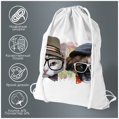Сумка для обуви CoolPodarok Животные Собака/кошка
