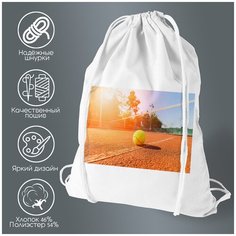 Сумка для обуви CoolPodarok Тенис Тенисный мяч на песке Сетка