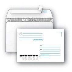 Конверт белый С5 (162*229 мм), стрип-лента, кому-куда (FORPOST) - 1000 шт. Pack24