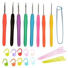 Набор алюминиевых крючков для вязания Maxwell Colors с эргономичной ручкой (в органайзере) арт. MAXW.62786 (2.5-6.0 мм)
