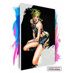 Картина по номерам на холсте Jojos Bizarre Adventure - Jolyne Kuujou -Невероятные приключения ДжоДжо - Джолин Куджо, 40 х 60 см Красиво Красим