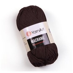 Пряжа YarnArt Macrame, 100 % полиэстер, 90 г, 130 м, 1 шт., 157 шоколад