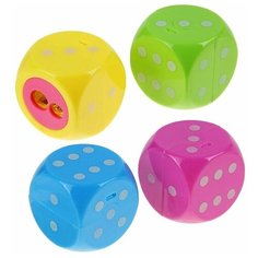 Точилка с контейнером "Кость игральная", двойная, корпус микс Calligrata