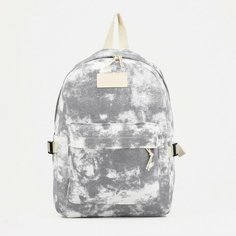 Рюкзак на молнии, наружный карман, цвет серый