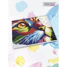 Картина по номерам Радужный кот, 30 х 40 см