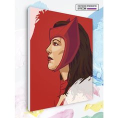 Картина по номерам В Профиль - Алая Ведьма, 40 х 60 см