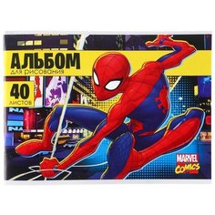 Альбом для рисования А4, 40 листов, Человек-паук Marvel
