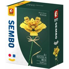 Конструктор Sembo Block 601232A цветок - шафран желтый, 101 деталь
