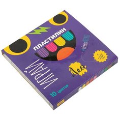"Лео" "Играй" Пластилин классический LPMC-0110 200 г ( в картонной упаковке ) 10 цв.