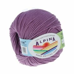 Пряжа "RENE" 100% мерсеризованный хлопок 50 г 105 м №3835 фиолетовый Alpina