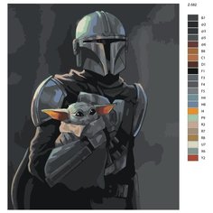 Картина по номерам Z-582 "Грогу. Звёздные войны" 40x50 Brushes Paints