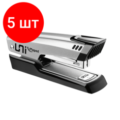 Комплект 5 шт, Степлер №24/6, 26/6 металлический MAPED "Universal Metal" + 400 скоб, до 25 листов, серый, 539200, 039200