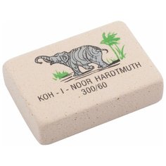 Ластик KOH-I-NOOR "Слон" 300/60, 31x21x8 мм, белый/цветной, прямоугольный, натуральный каучук, 0300060025KDRU