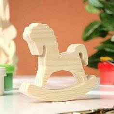 Заготовка для творчества Качалка лошадка кудрявая, 9,6х8,5х1,6, сосна, 2 шт. Китай