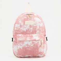 Рюкзак на молнии, наружный карман, цвет розовый No Brand
