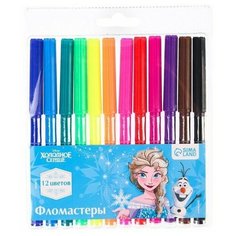 Фломастеры, 12 цветов, "Эльза", ледяное сердце 1 набор Случай