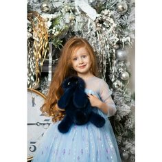 Мягкая игрушка Cобака из меха норки Вилли синий Holich Toys