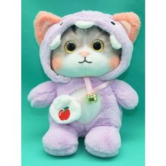 Мягкая игрушка Котенок в капюшоне с колокольчиком 24 см. АКИМБО КИТ