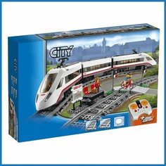 Конструктор CITIES / Высокоскоростной пассажирский поезд / Деталей 659 Zhbo